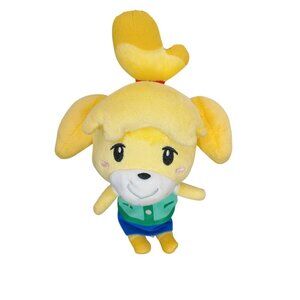 Animal Crossing Isabelle Plush Toy Bell Collar Yellow Green Outfit 7+ Official N